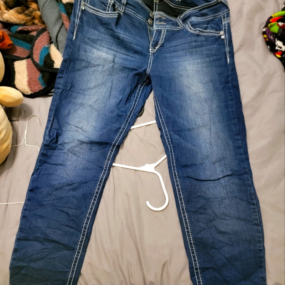 Dark blue skinny jeans